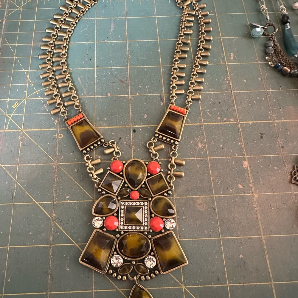 Silpada Gold and Orange Multi-Layered Necklace